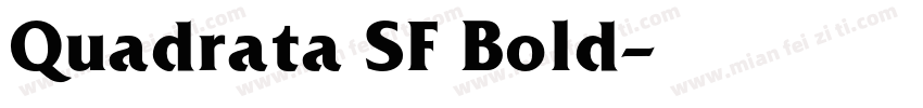 Quadrata SF Bold字体转换